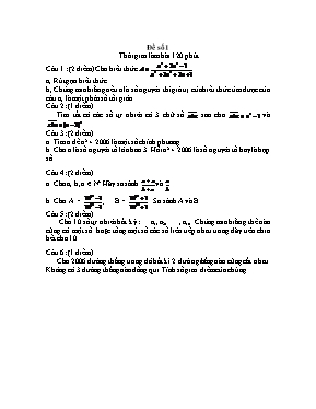 Đề thi học sinh giỏi Toán lớp 6 - Đề số 1